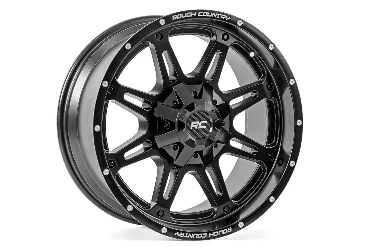 GMC Sierra 3500 Wheel - Rough Country - One-Piece 94 Series - Matte Black - '01-'06